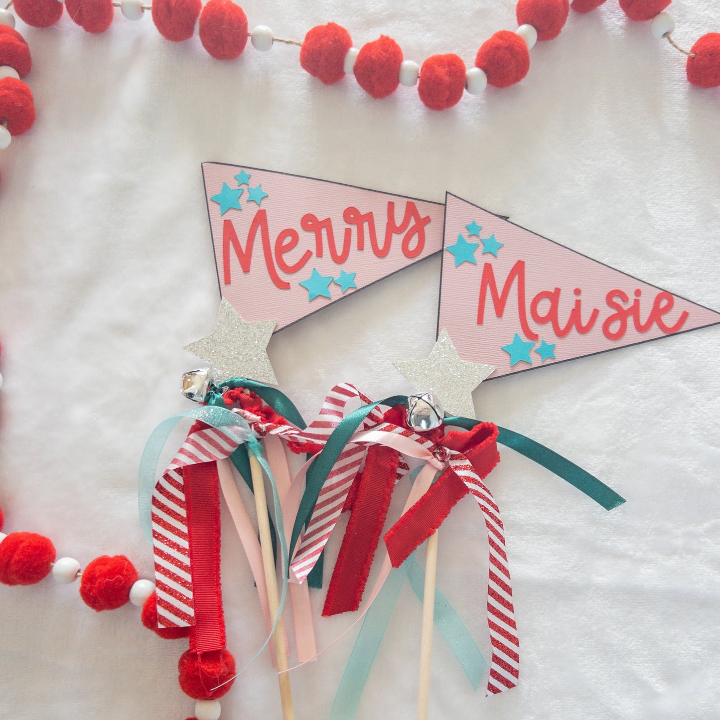 Christmas Holiday Pennant Party Flags