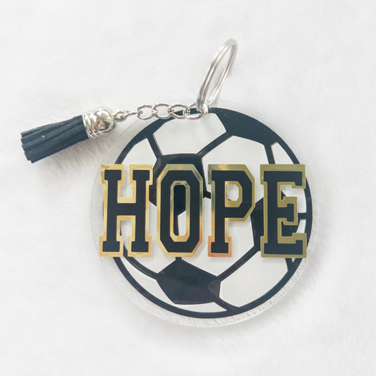 Personalized Soccer Name Keychain for Backpacks, Sports Bags, Luggage