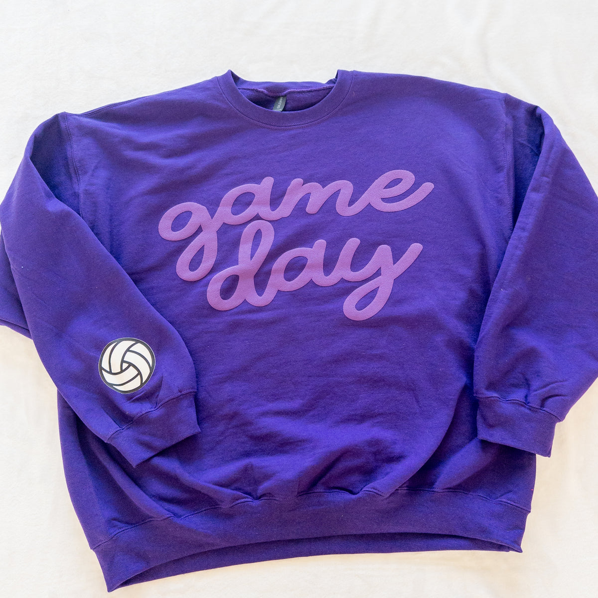 Custom Game Day Puff Sweatshirt | Volleyball Crewneck