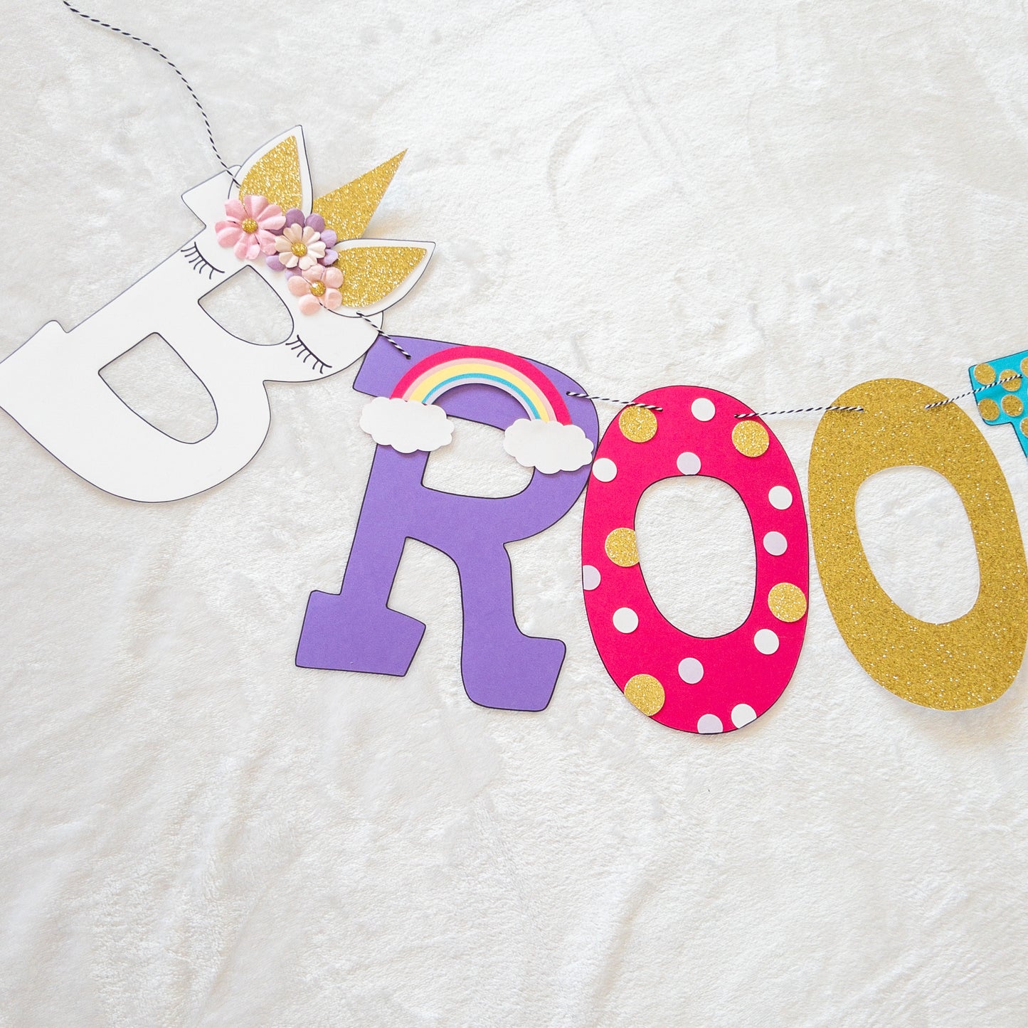 Unicorn Princess Custom Name Banner