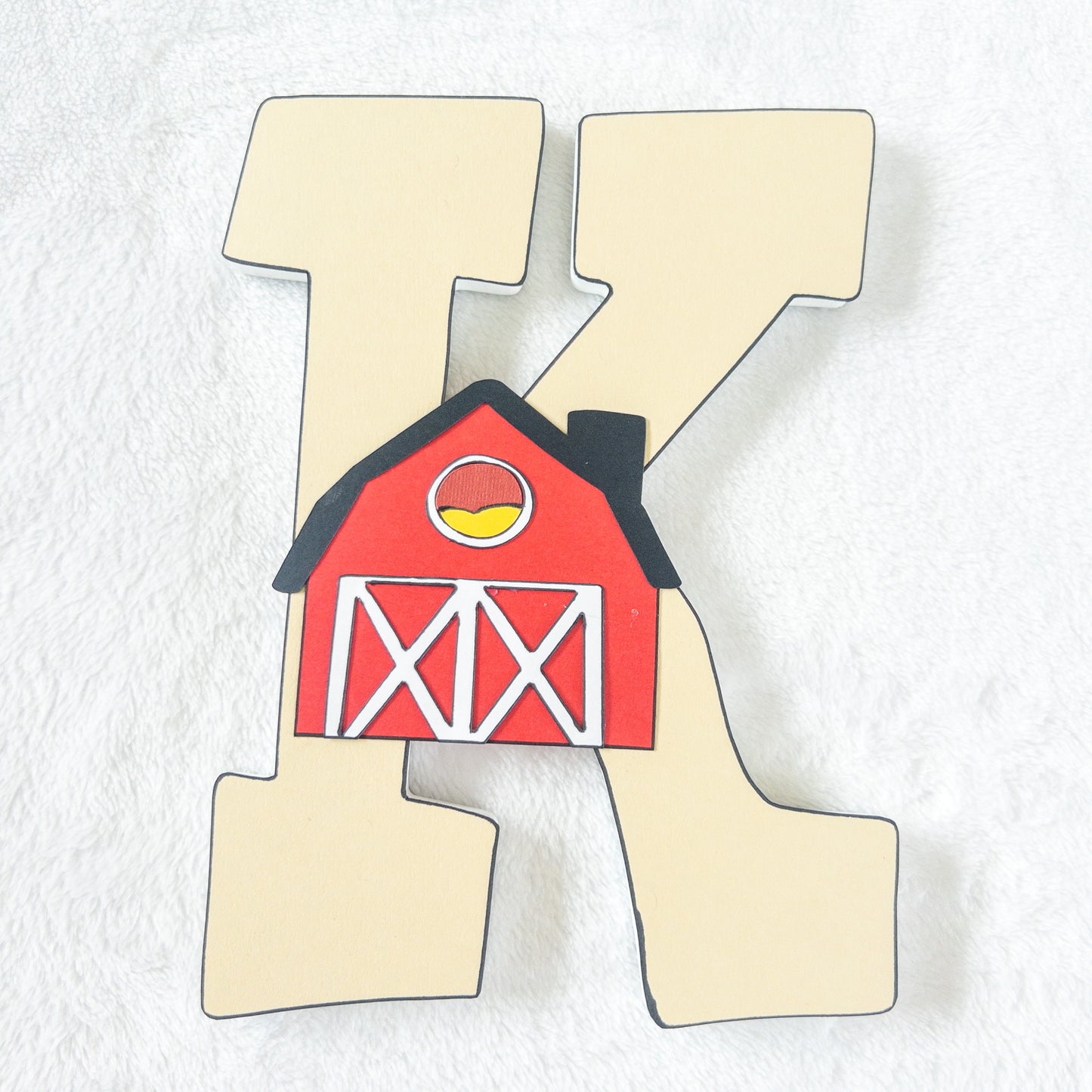 Farmer Tractor Animals Custom Wood Letters