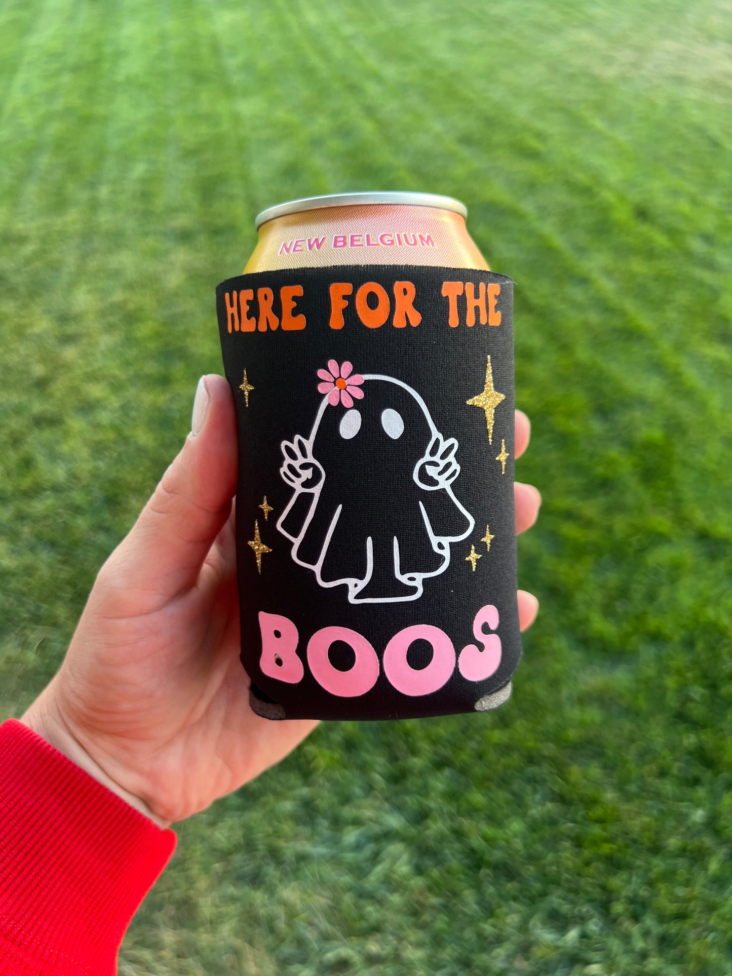 Here for the Boos Ghost Halloween Koozie