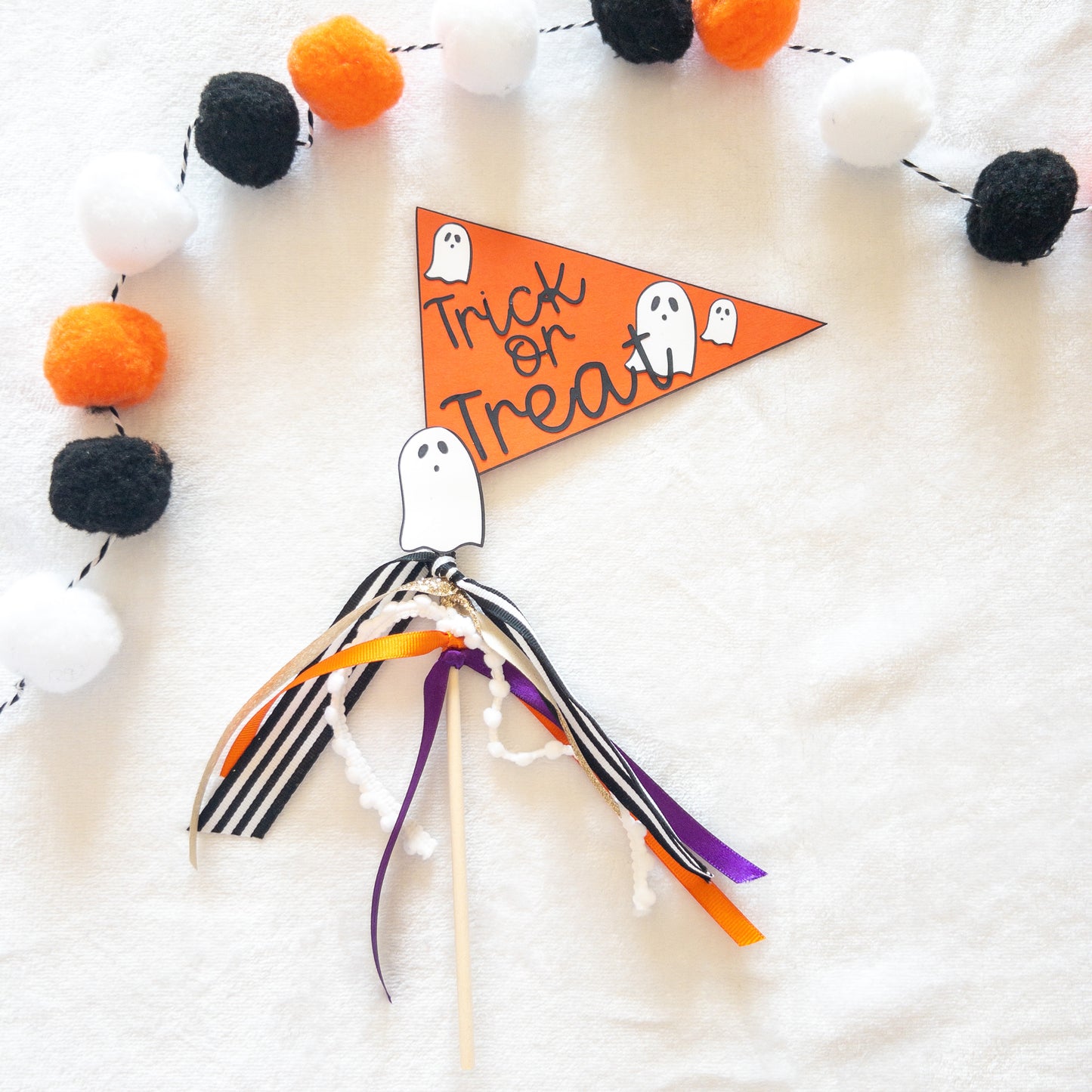 Halloween Boo Basket Filler, Pennant Party Flag, Photo Prop, Cake Topper