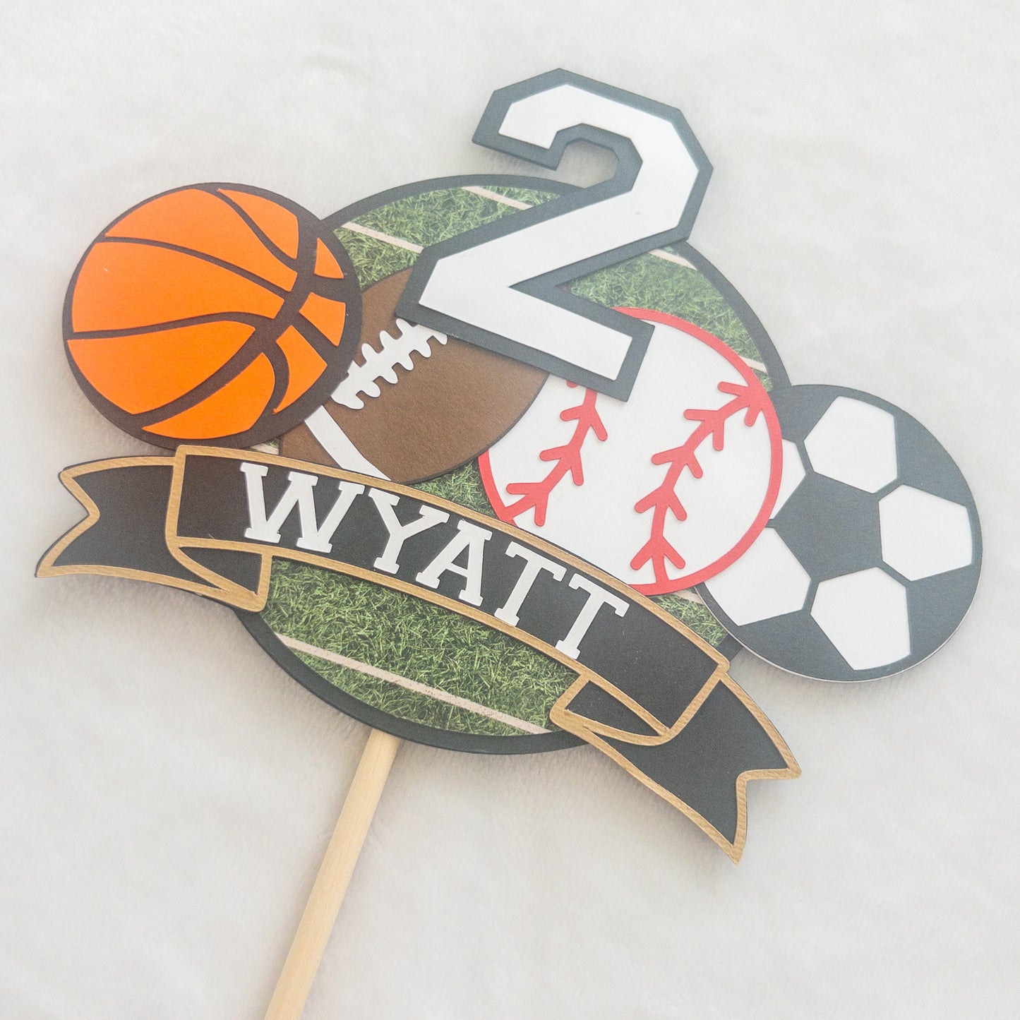 Sports All Star Birthday Cake Topper