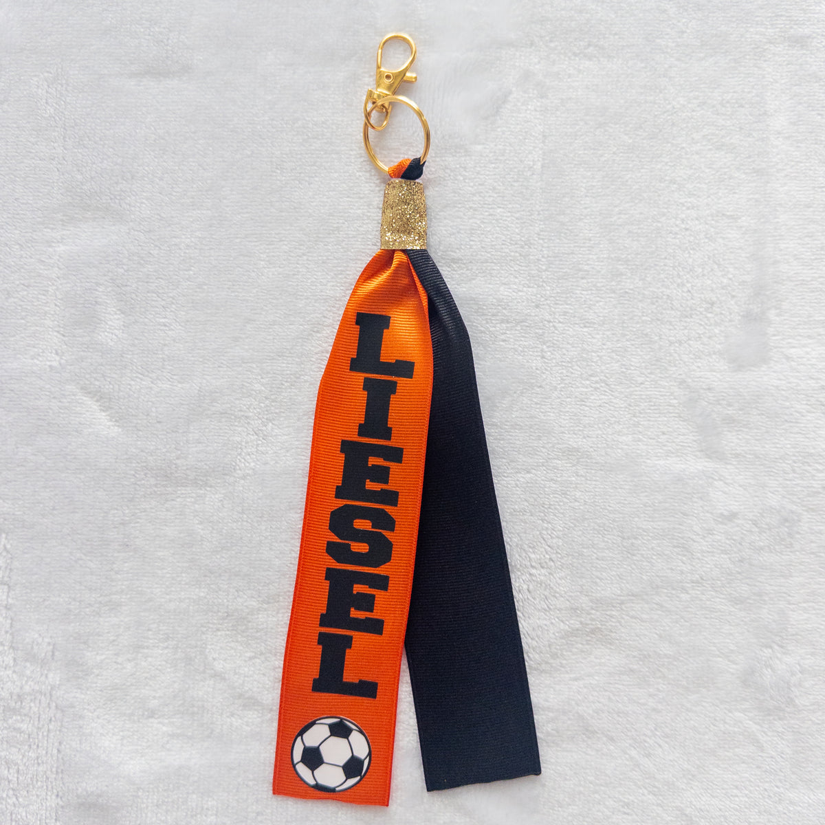 Personalized Ribbon Keychain