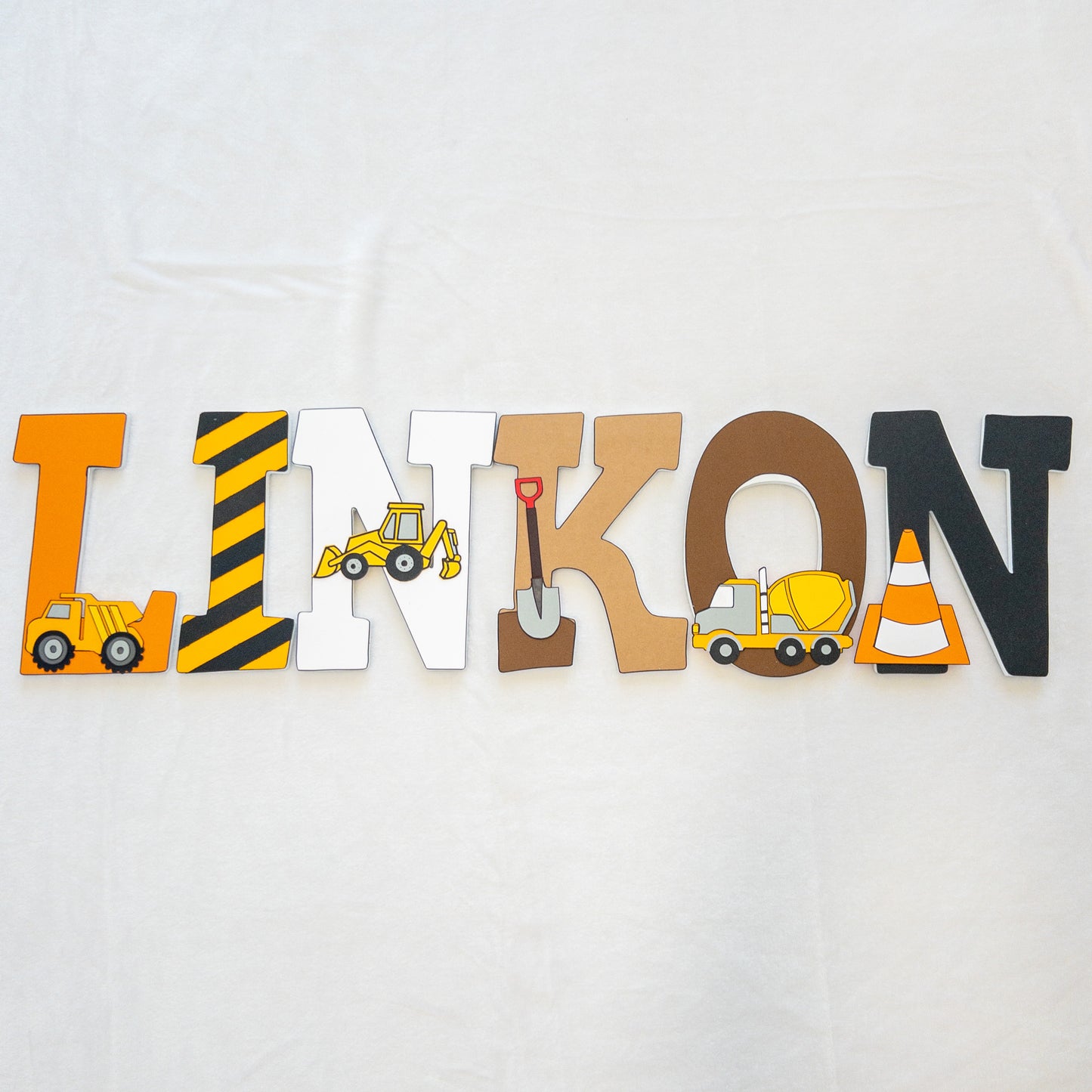 Construction Trucks Custom Wood Letters