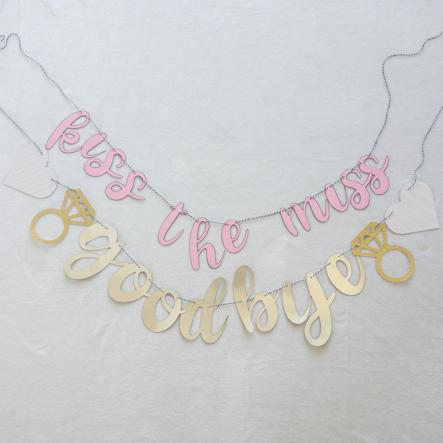 Kiss the Miss Goodbye Bachelorette Party Banner