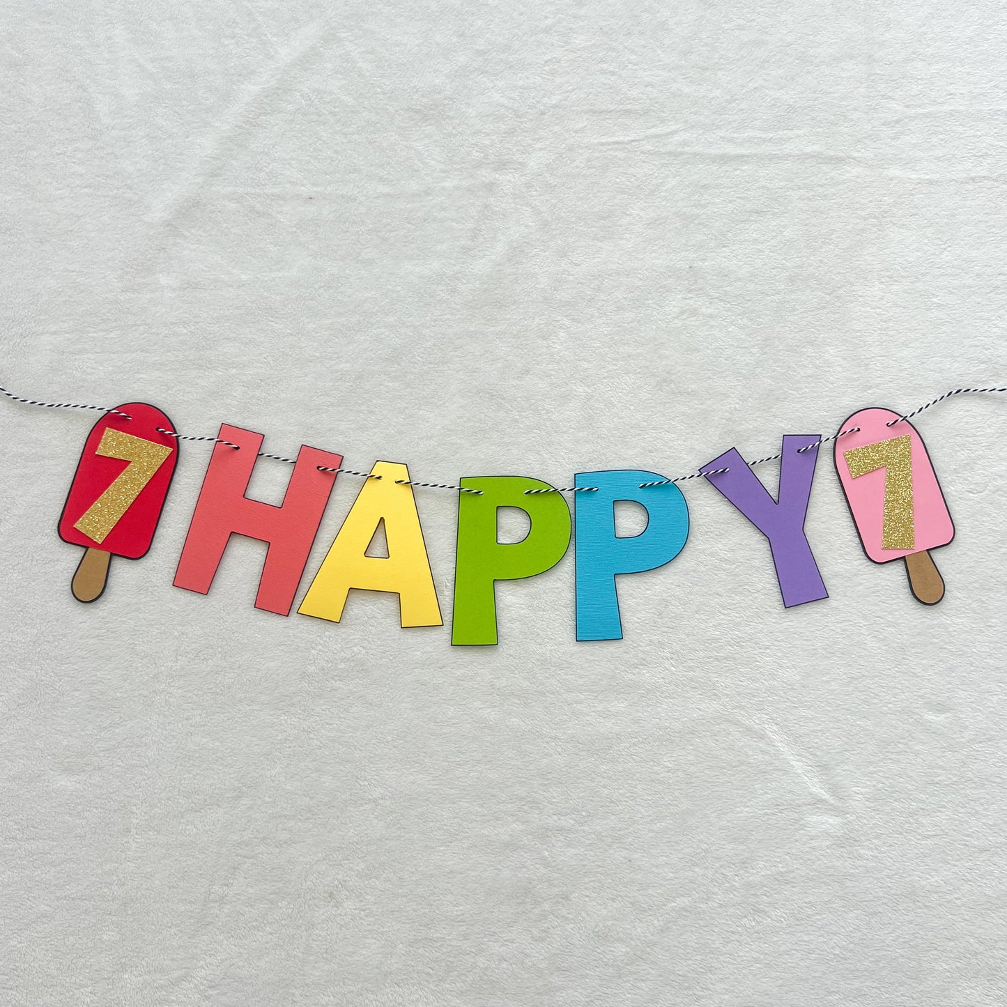 Popsicle Summer Happy Birthday Banner