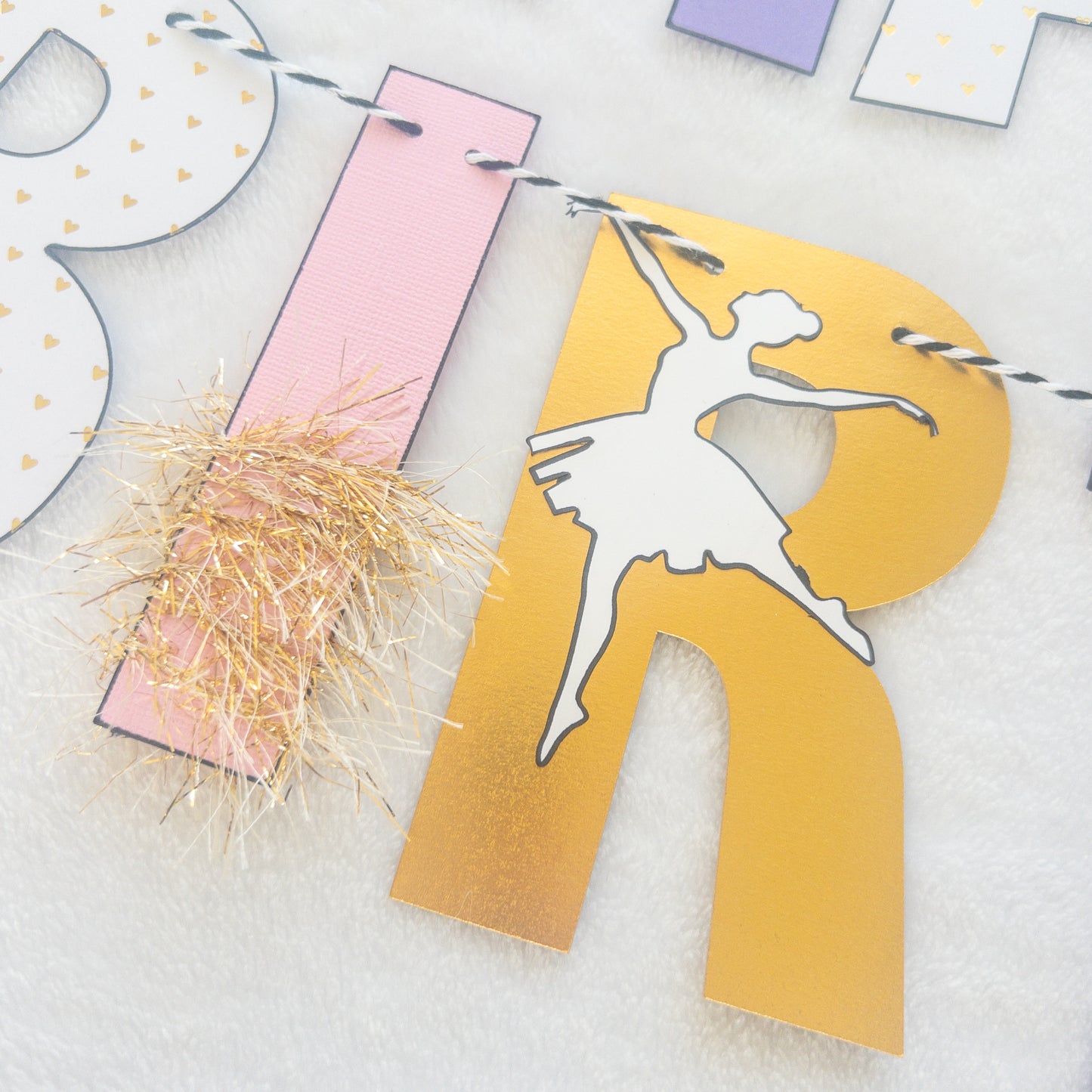 Ballerina Tiny Dancer Happy Birthday Banner