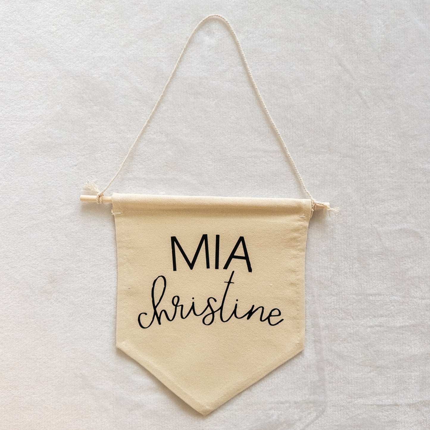 Custom Name Canvas Hanging Pennant