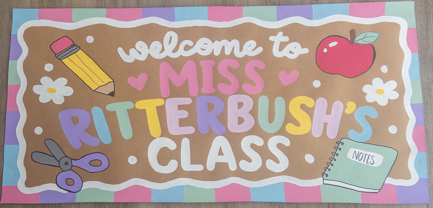 Custom Hand-Painted Kraft Paper Banner