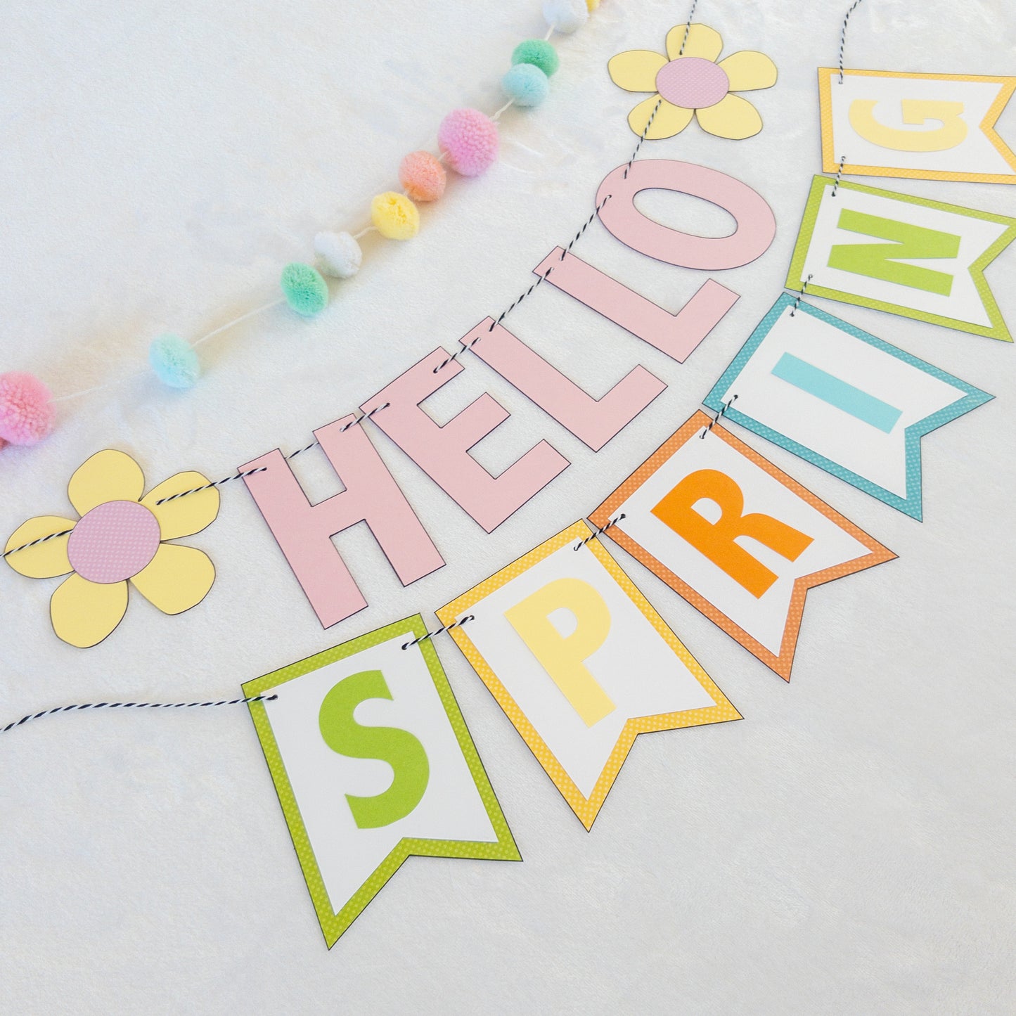 Hello Spring Paper Banner