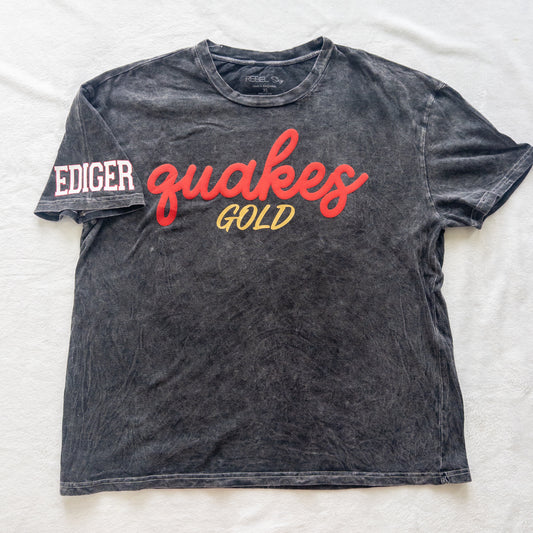 Vintage Washed Quakes Puff Vinyl Tee
