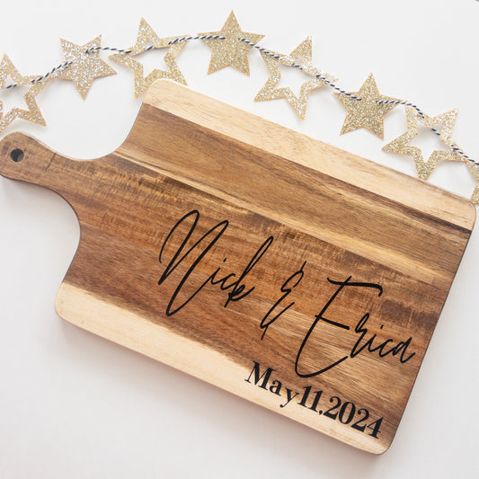 Personalized Wood Board Decor for Wedding or Shower Gift