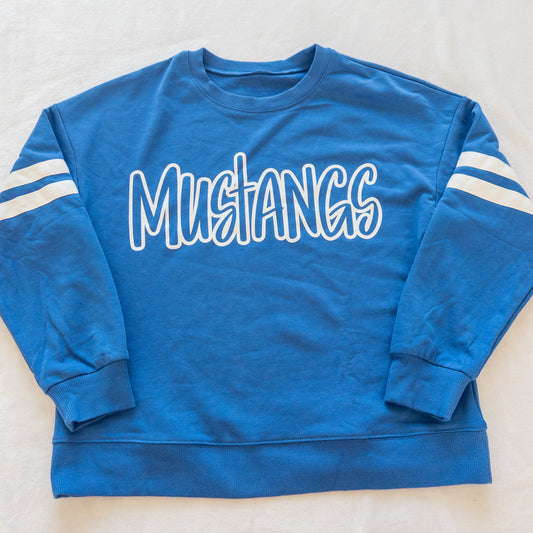 Mustangs Varsity Stripe Crewneck Sweatshirt