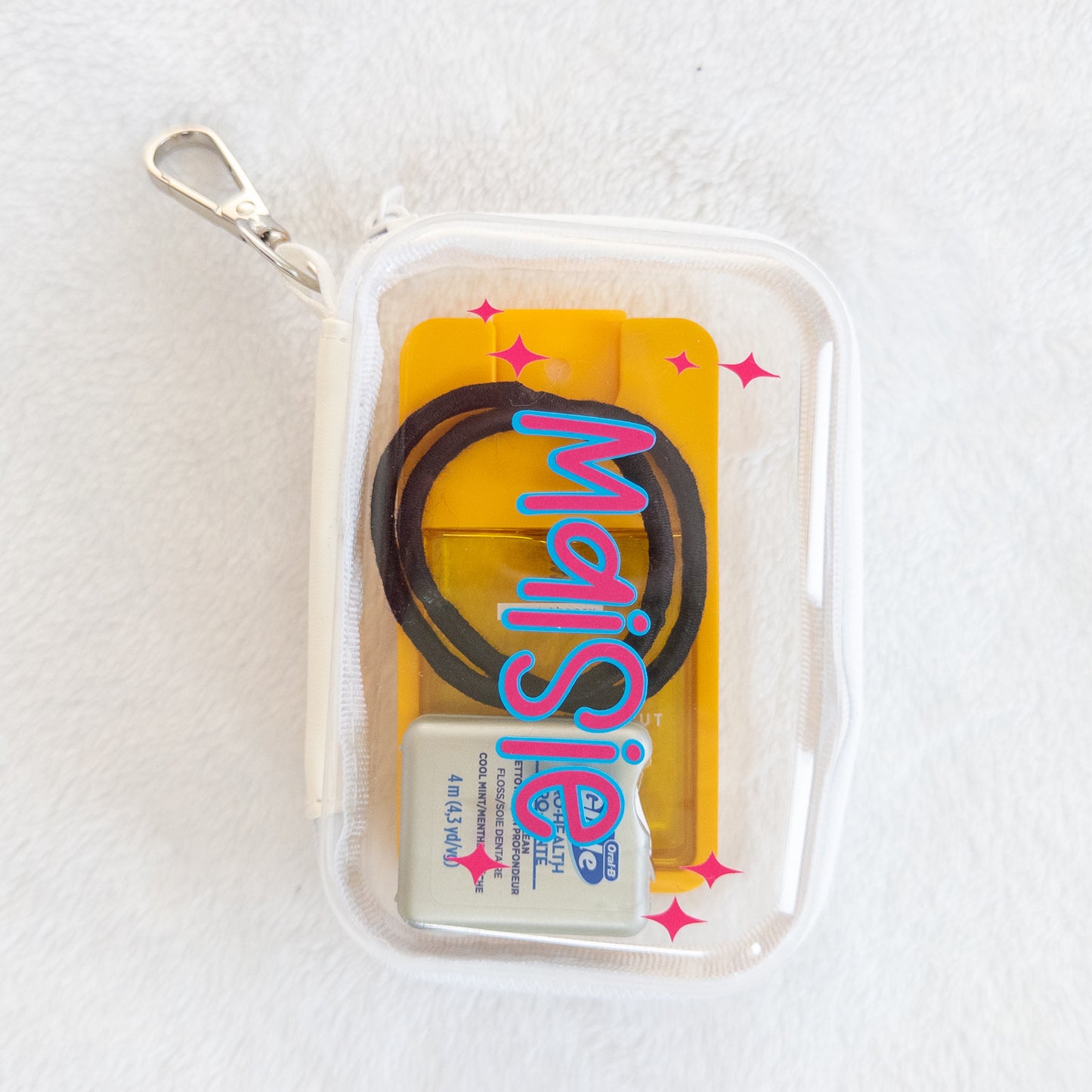 Personalized Mini Hard-Sided Container Keychain