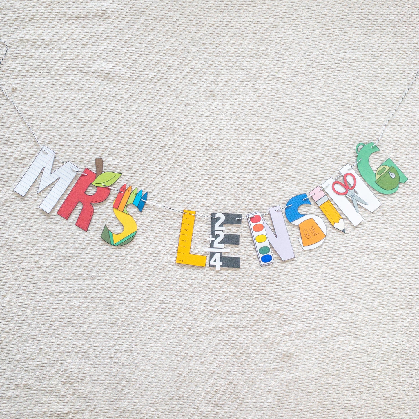 Personalized Teacher Name Banner