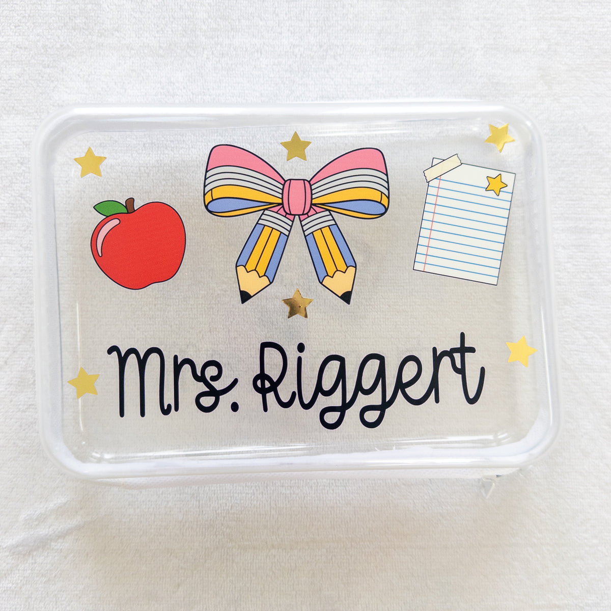 Personalized Teacher Organization Container