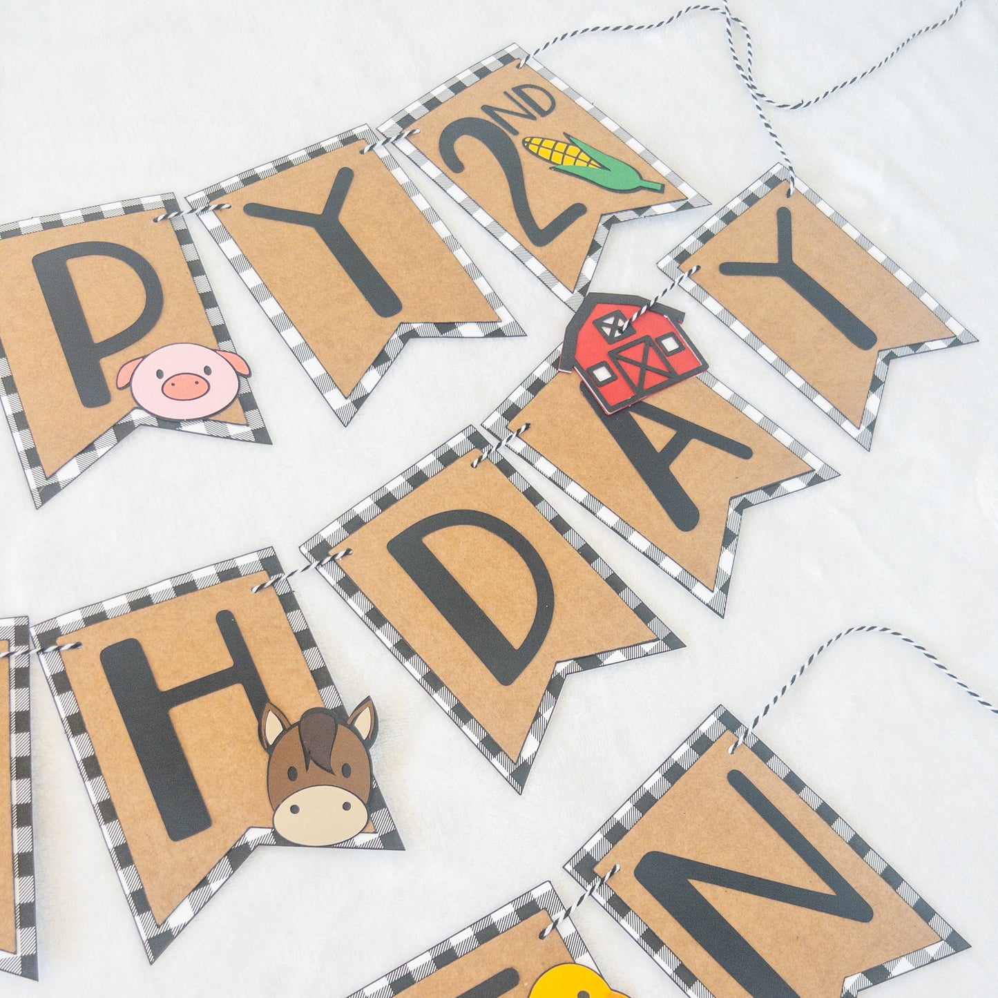 Farm Themed Birthday Banner