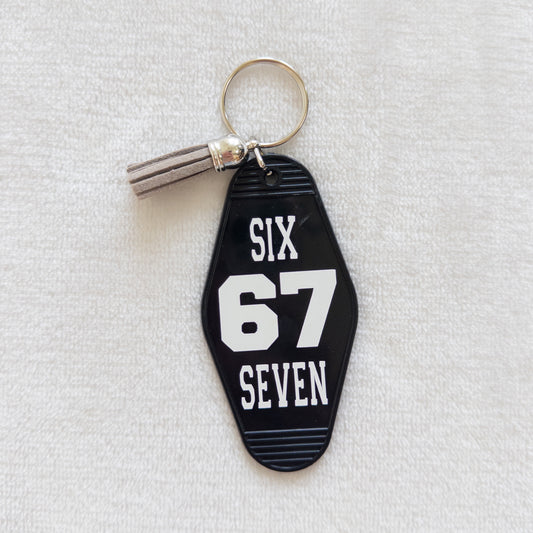 Custom “67” Keychain — Trendy Stocking Stuffer for Kids