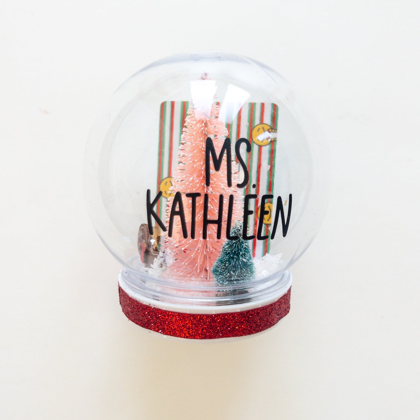 Personalized Snow Globe Gift Card Holder