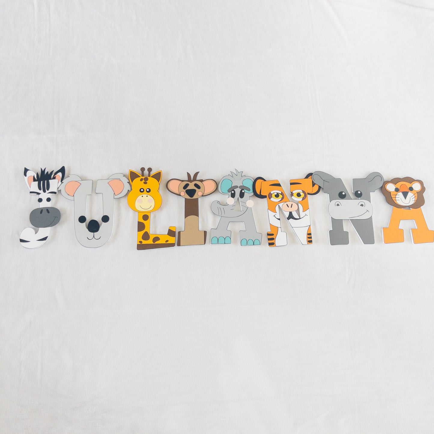 Zoo Safari Animal Custom Wood Letters