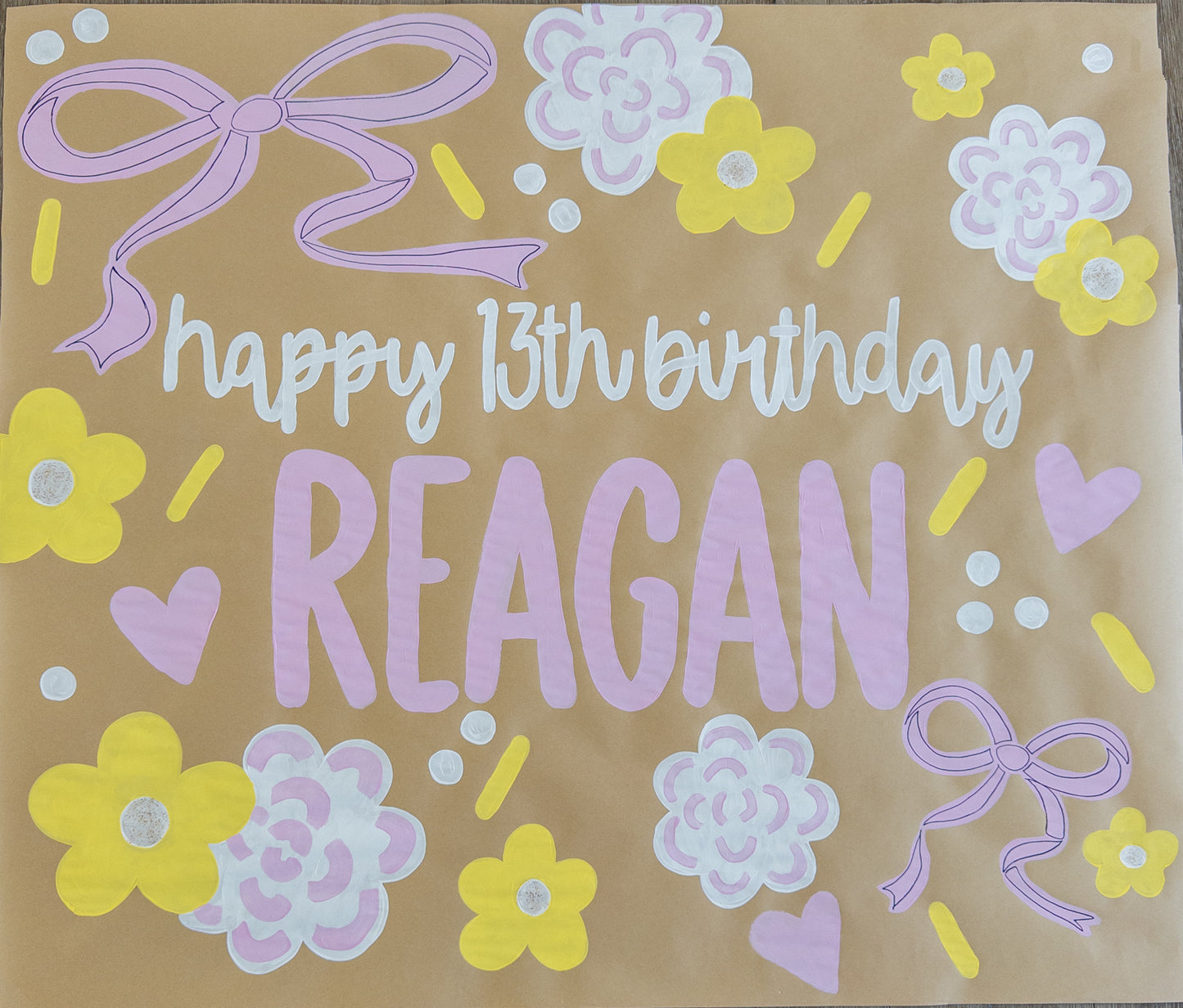 Custom Hand-Painted Kraft Paper Banner