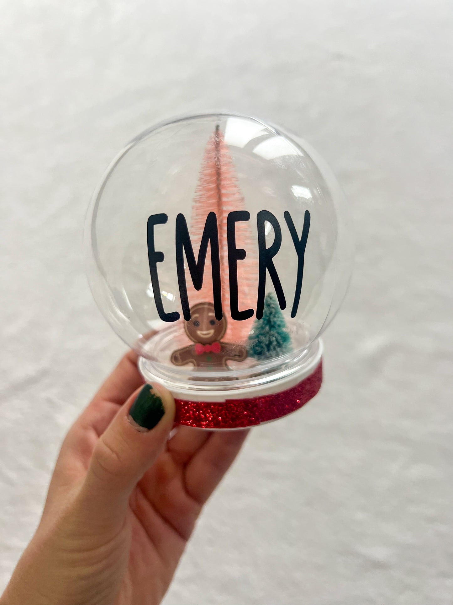 Personalized Snow Globe Gift Card Holder