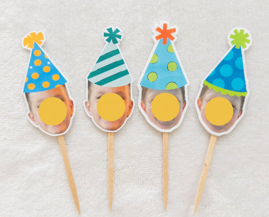 Personalized Photo Cupcake Toppers