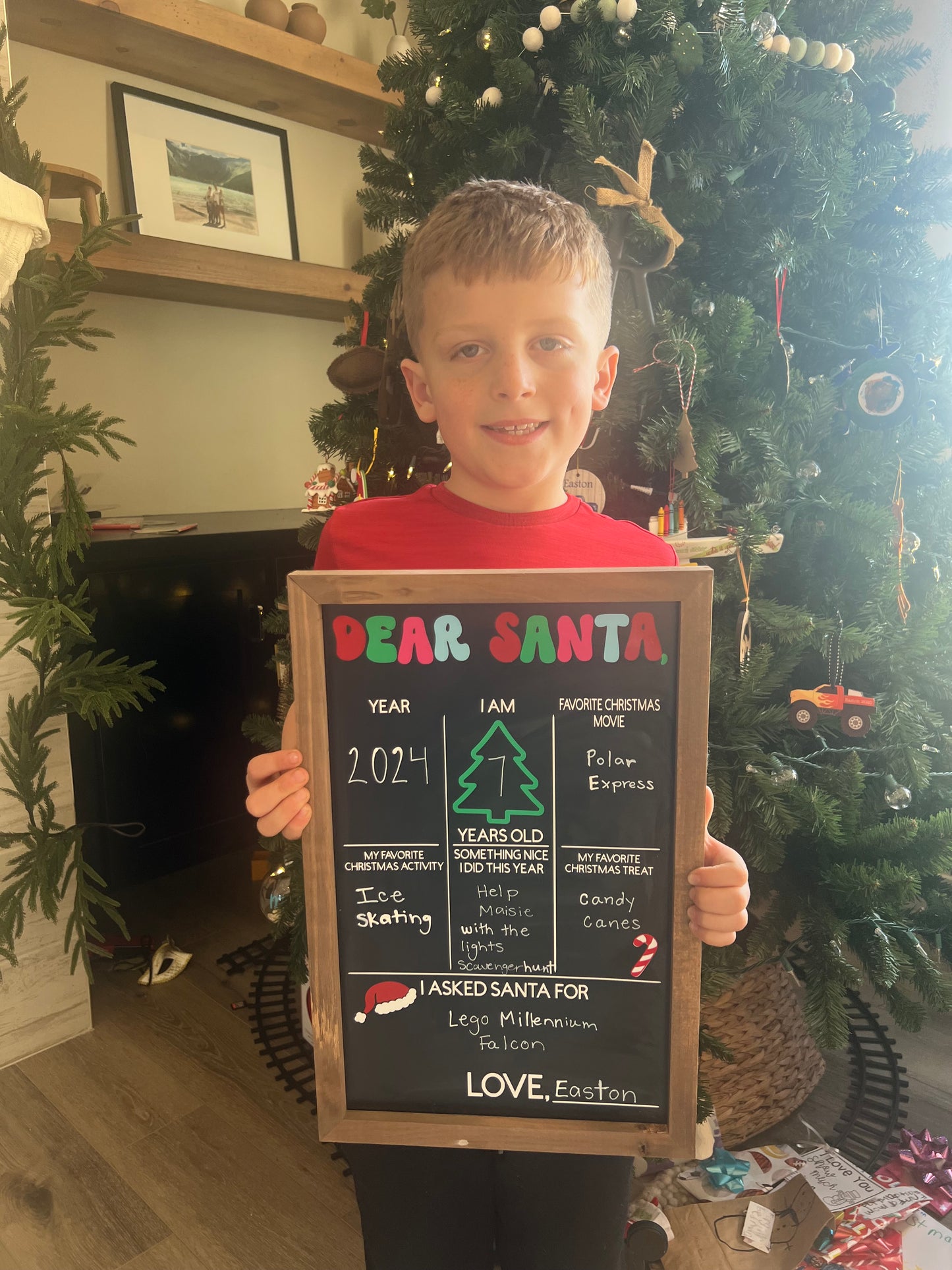 Christmas Memory Chalkboard Sign – Reusable Year After Year