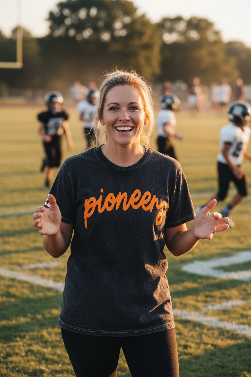 Vintage Washed Pioneers Puff Vinyl Tee
