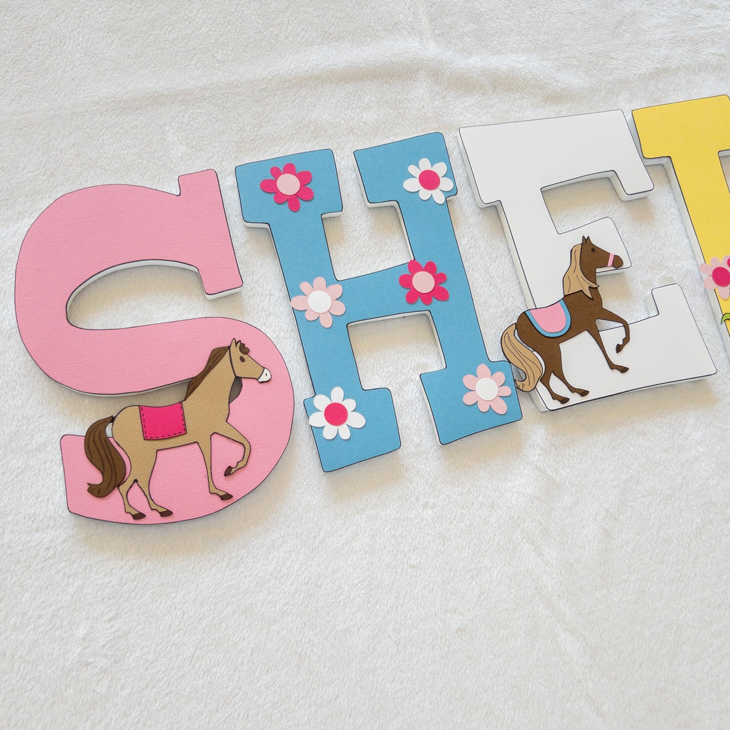 Equestrian Horse Custom Wood Letters