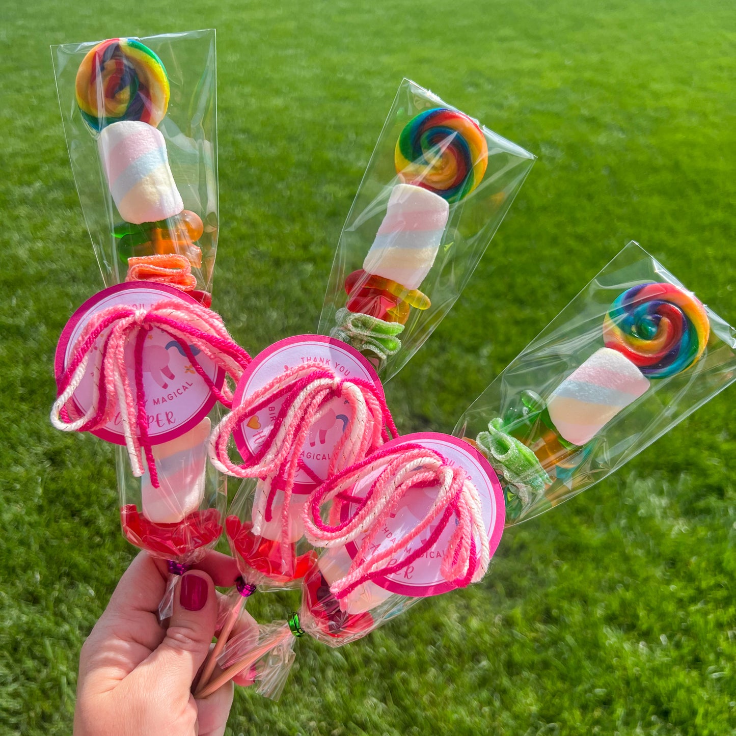 Candy Kabobs for kids birthday, baby shower, holidays, graduation