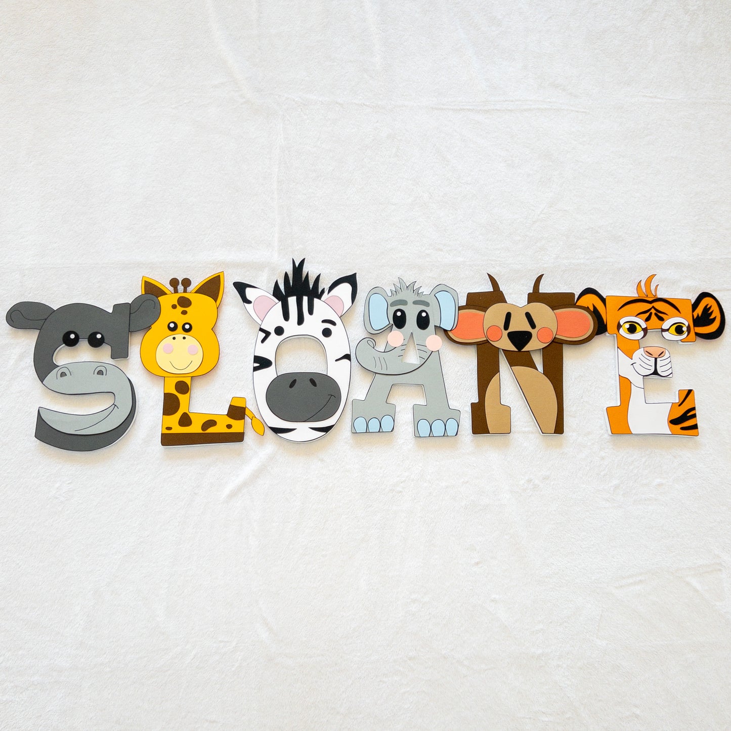 Zoo Safari Animal Custom Wood Letters