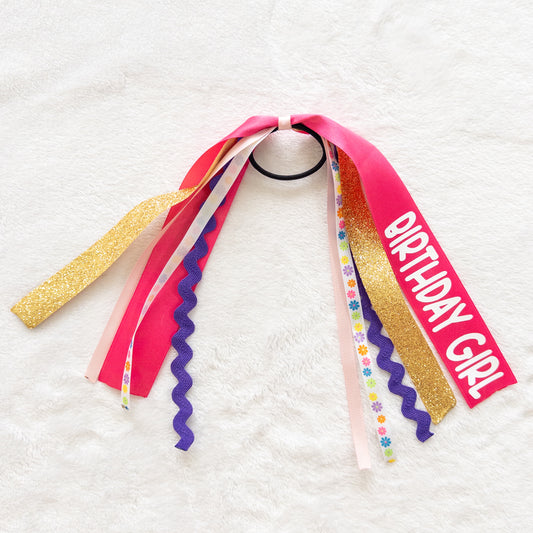 Birthday Girl Ribbon Ponytail Streamer