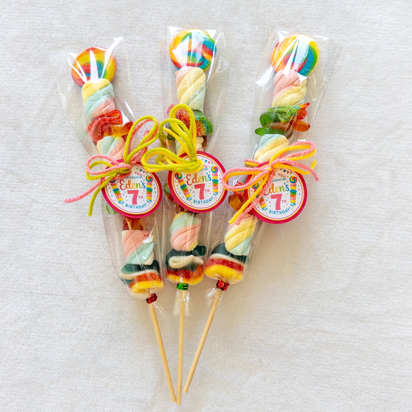 Candy Kebobs for kids birthday, baby shower, holidays, graduation