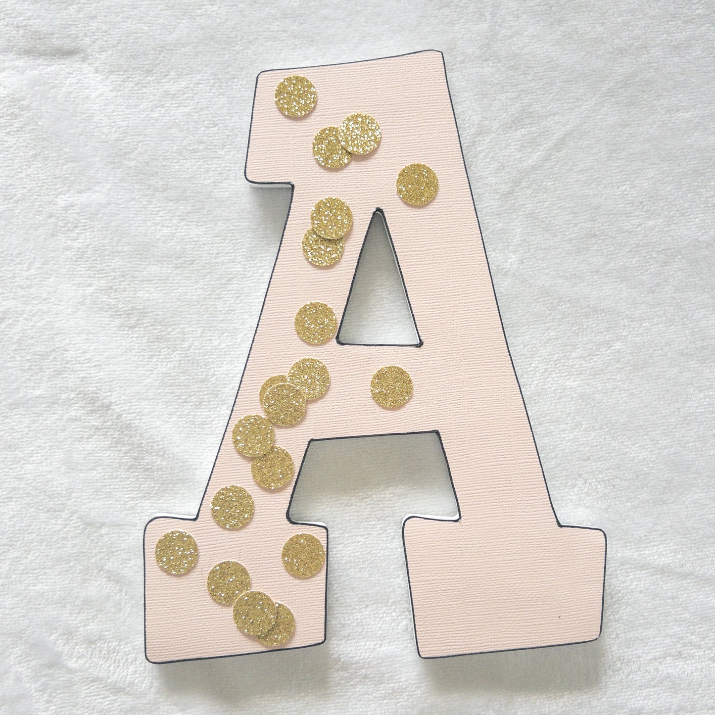 Green Pink and Gold Butterfly Custom Wood Letters