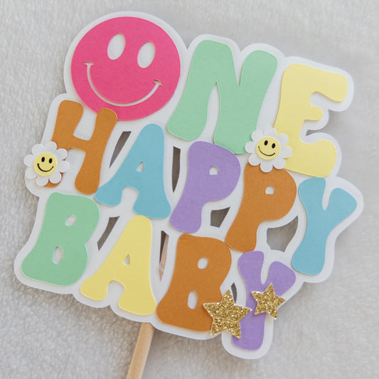 One Happy Baby Smash Cake Topper – Custom First Birthday Decor