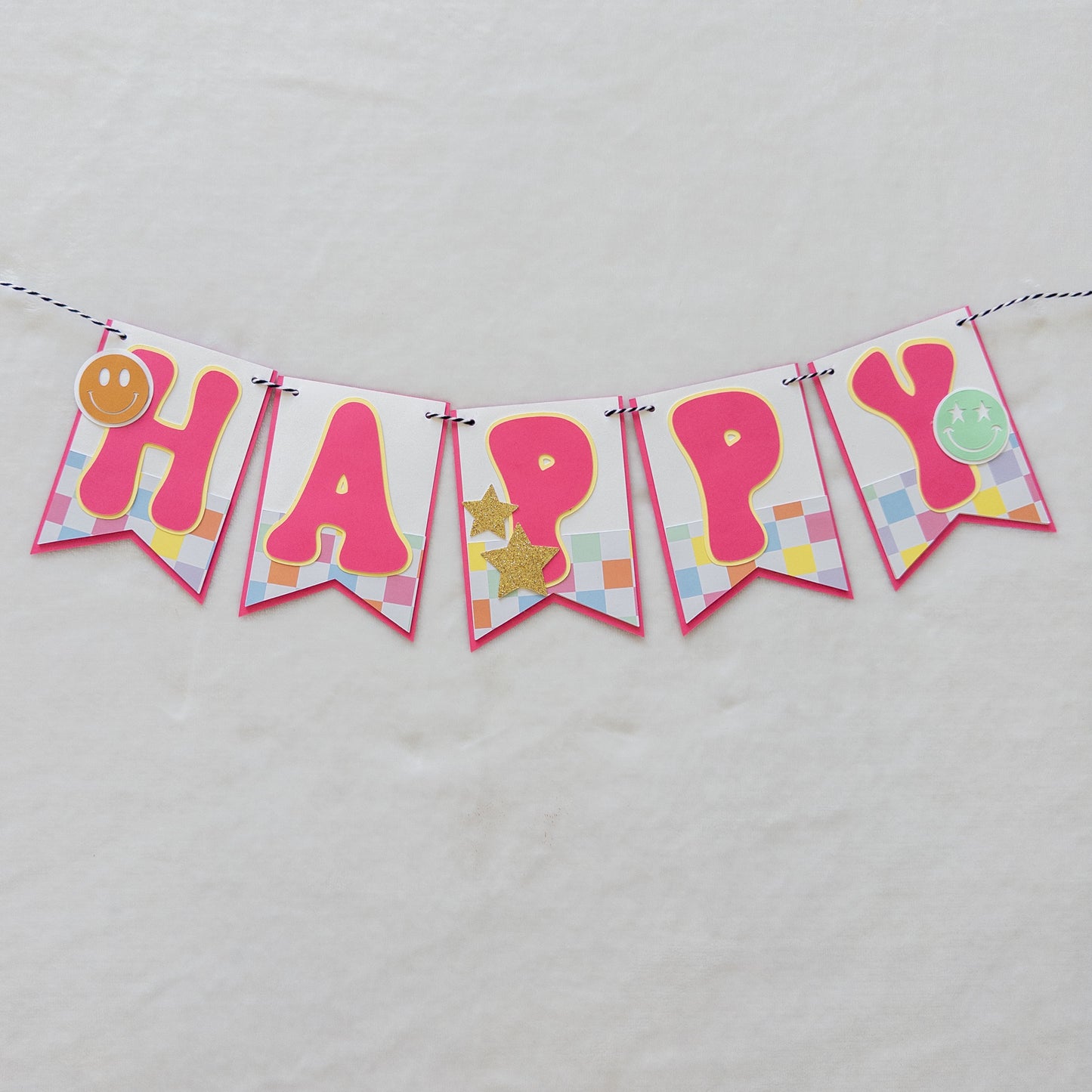 One Happy Baby First Birthday Banner – Retro-Inspired Party Decor