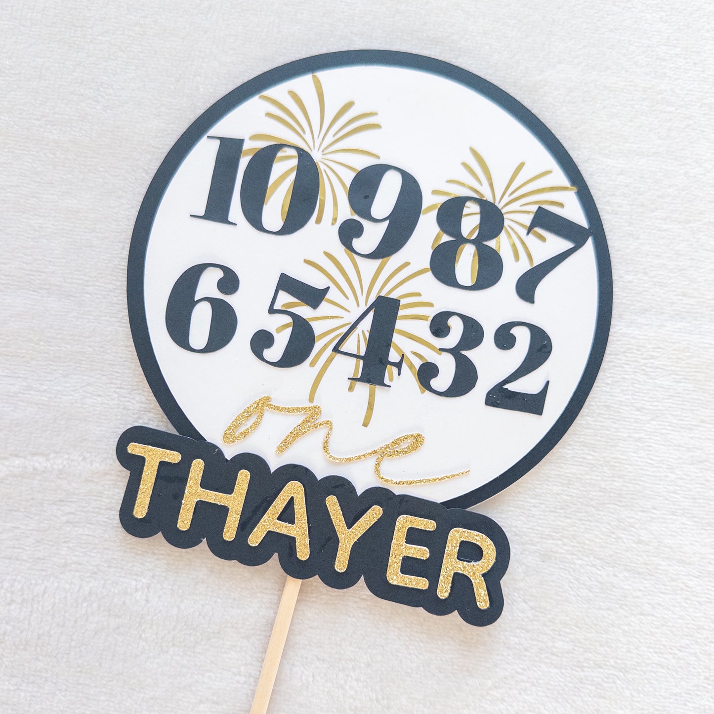 New Year’s Eve First Birthday Cake Topper