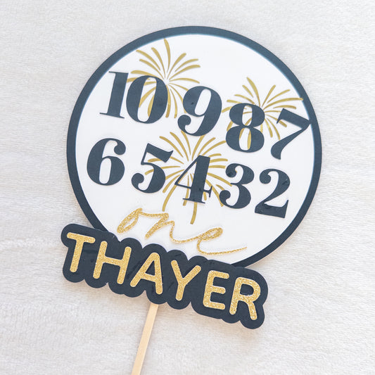New Year’s Eve First Birthday Cake Topper