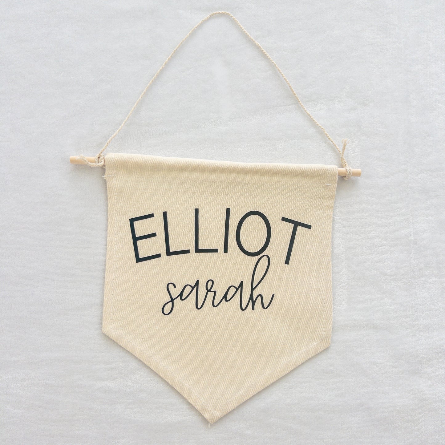 Custom Name Canvas Hanging Pennant