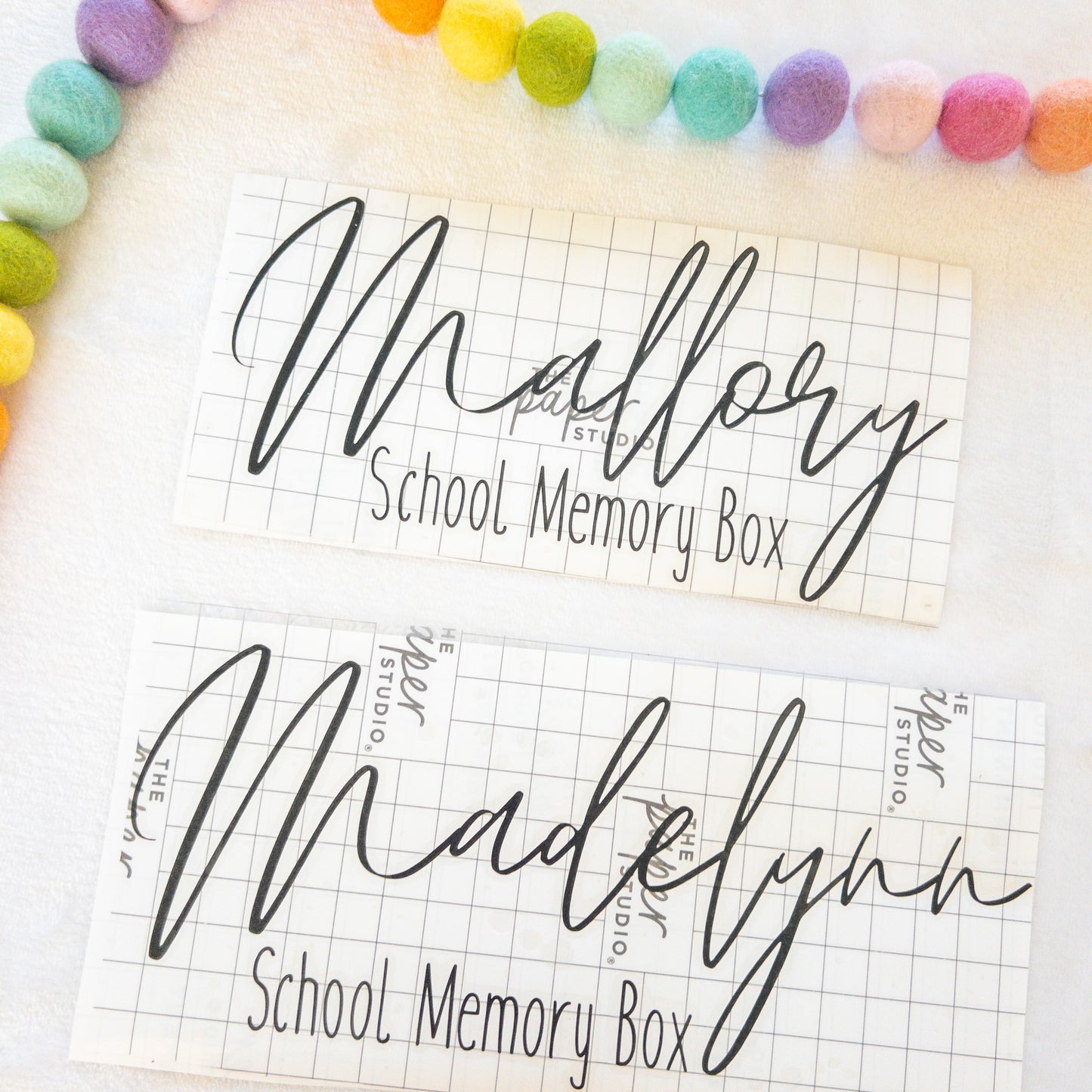 School Memory Box Name Label