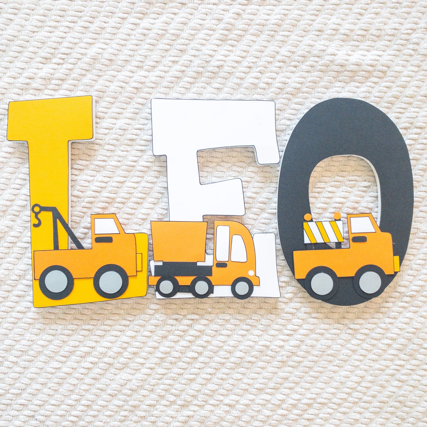 Construction Trucks Vehicle Custom Wood Letters