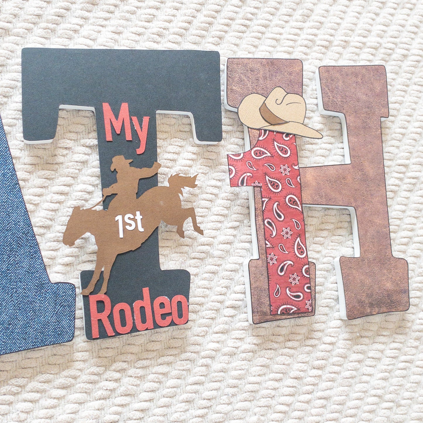 Cowboy, Cowgirl, Rodeo Custom Wood Letters