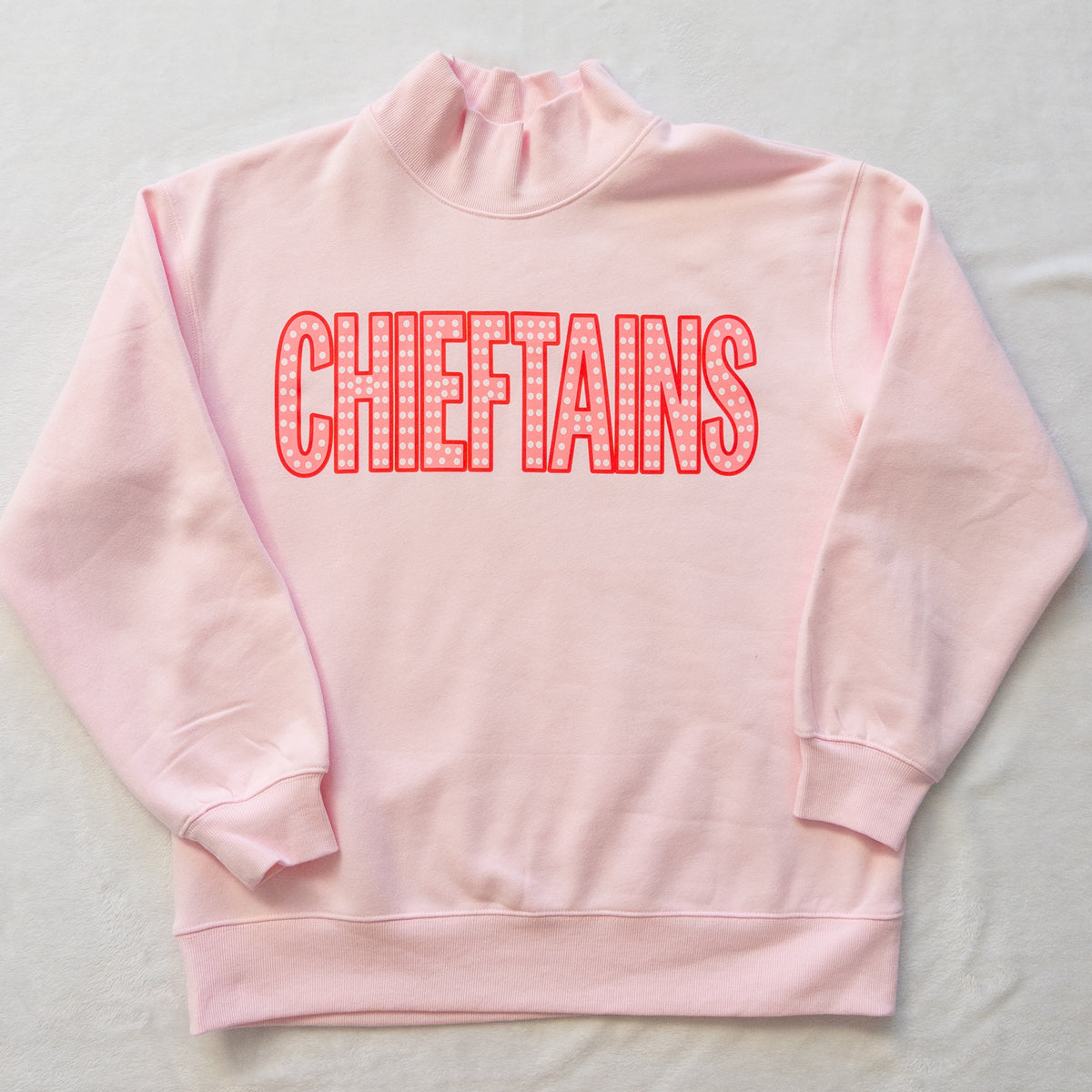 Custom Polka Dot Mock Neck Sweatshirt