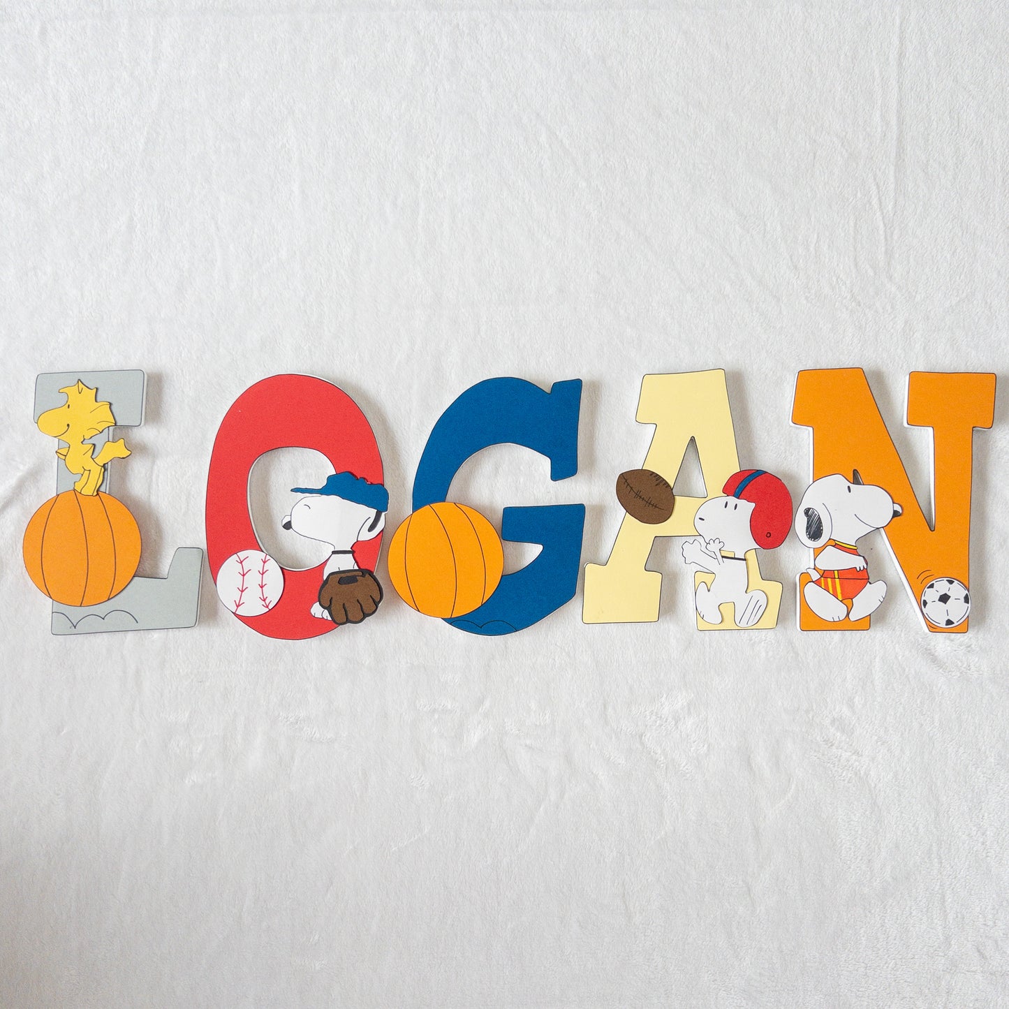 Sports Nursery Custom Wood Letters