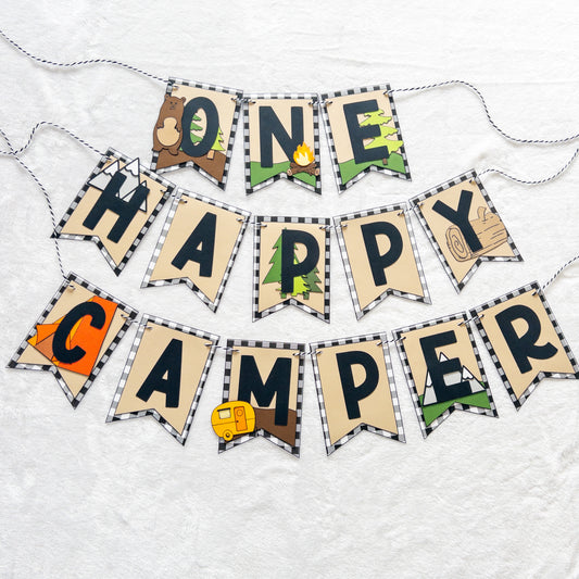 One Happy Camper Birthday Event Banner