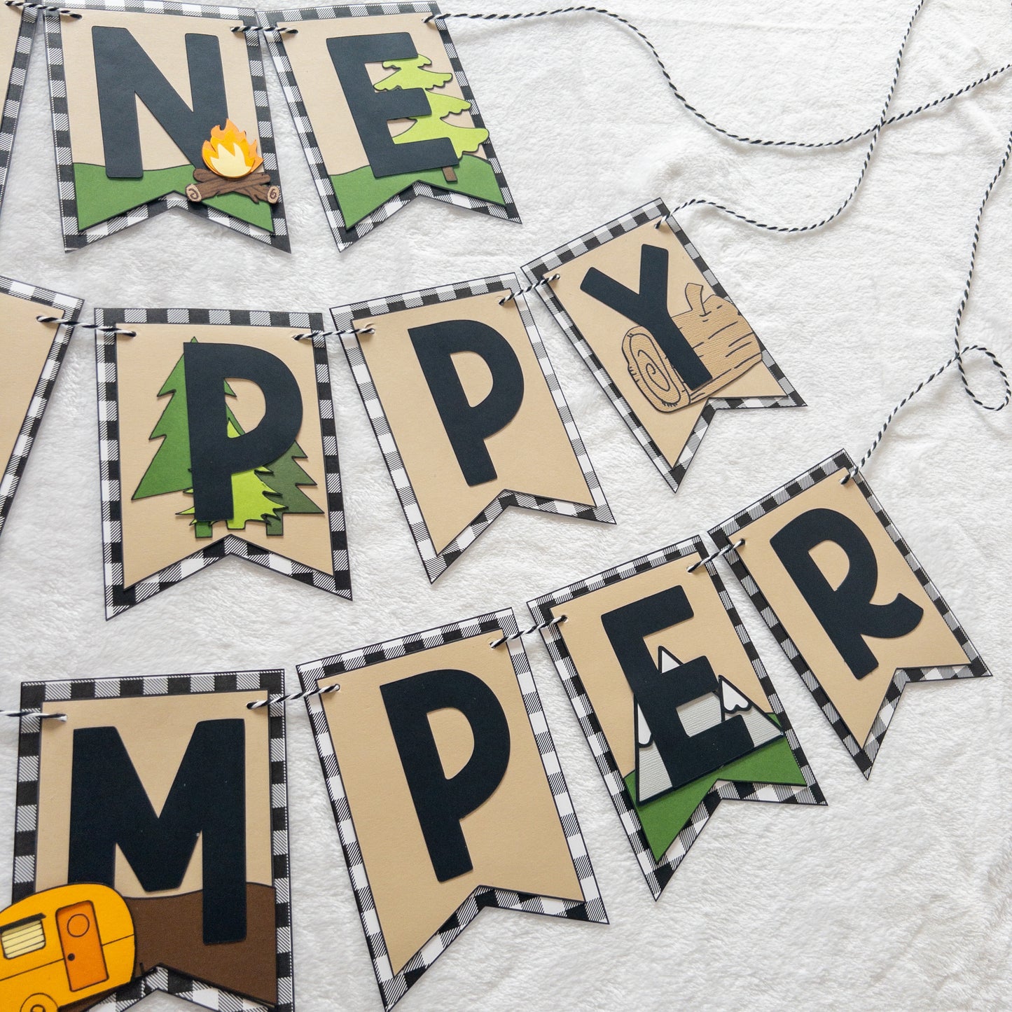 One Happy Camper Birthday Event Banner