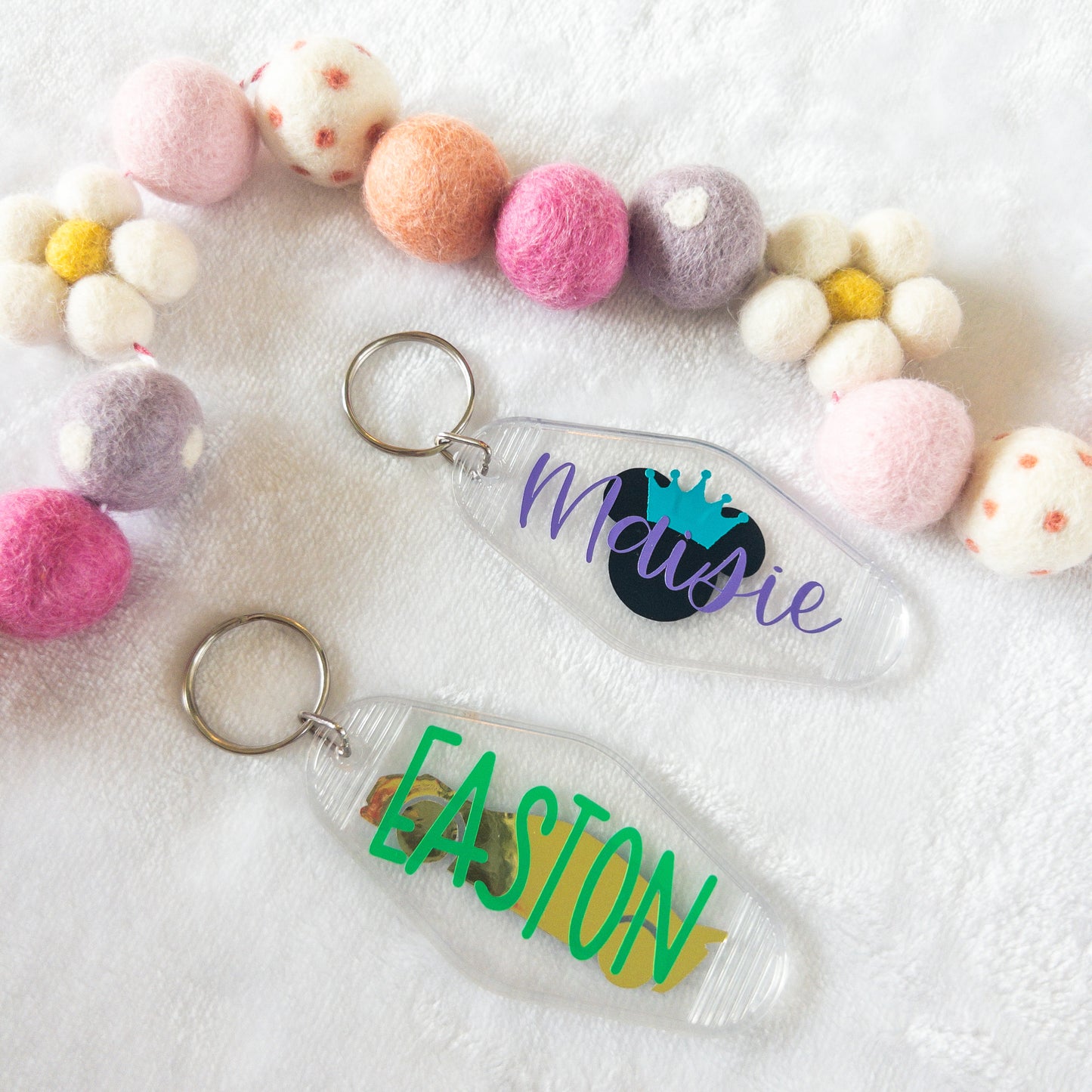 Personalized Name Keychains for Backpacks, Lunch Bags, Teacher Bags, Sports Bags Inactive